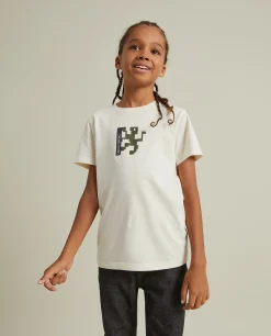 T-shirt de algodão com estampado