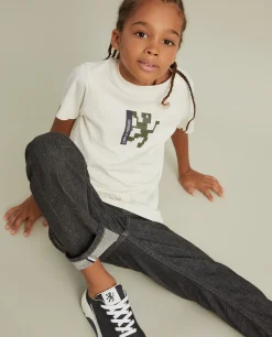 T-shirt de algodão com estampado