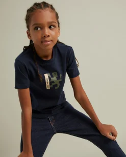 T-shirt de algodão com estampado