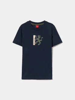 T-shirt de algodão com estampado