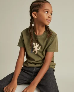 T-shirt de algodão com estampado