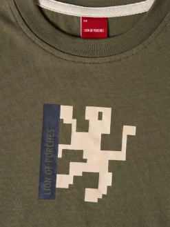 T-shirt de algodão com estampado