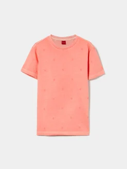 T-shirt de algodão com leões