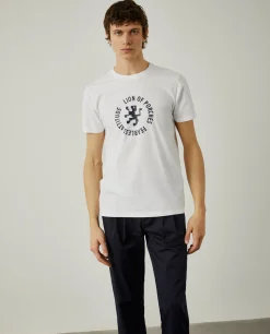 T-shirt de algodão com logotipo