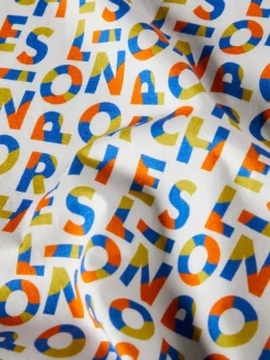 T-shirt de algodão com logotipo all over