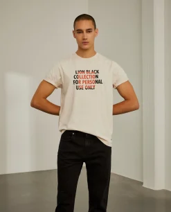 T-shirt de algodão com mensagem