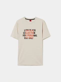 T-shirt de algodão com mensagem