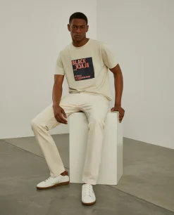 T-shirt de algodão com mensagem