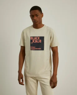 T-shirt de algodão com mensagem