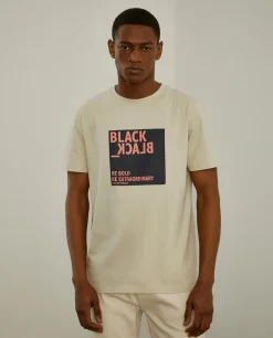 T-shirt de algodão com mensagem