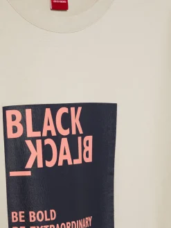 T-shirt de algodão com mensagem