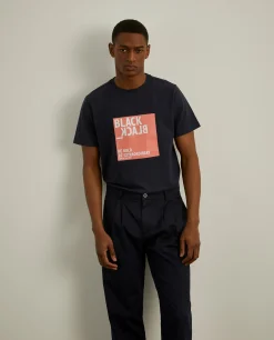 T-shirt de algodão com mensagem