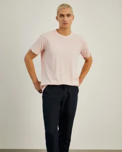 T-shirt de algodão garment dye