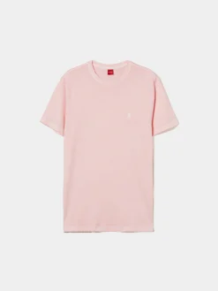 T-shirt de algodão garment dye