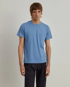 T-shirt de algodão garment dye