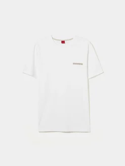 T-shirt de gola redonda 100% algodão