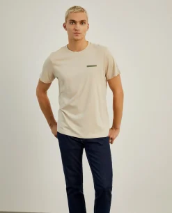 T-shirt de gola redonda 100% algodão