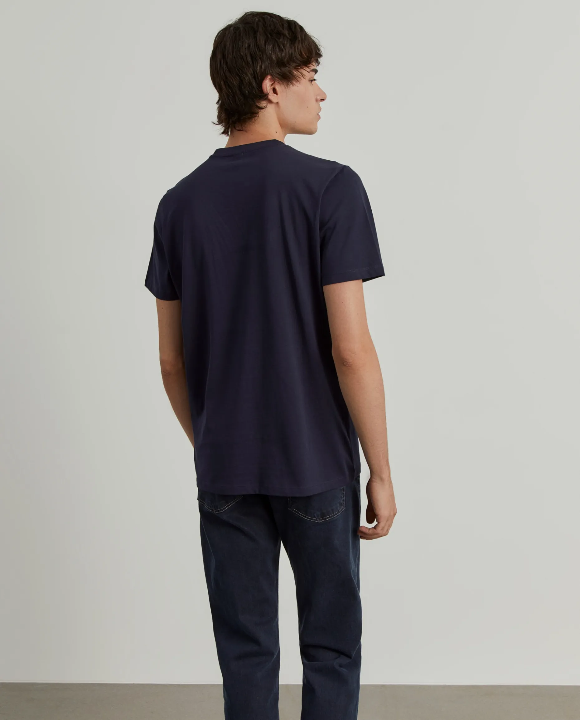 T-shirt de gola redonda 100% algodão