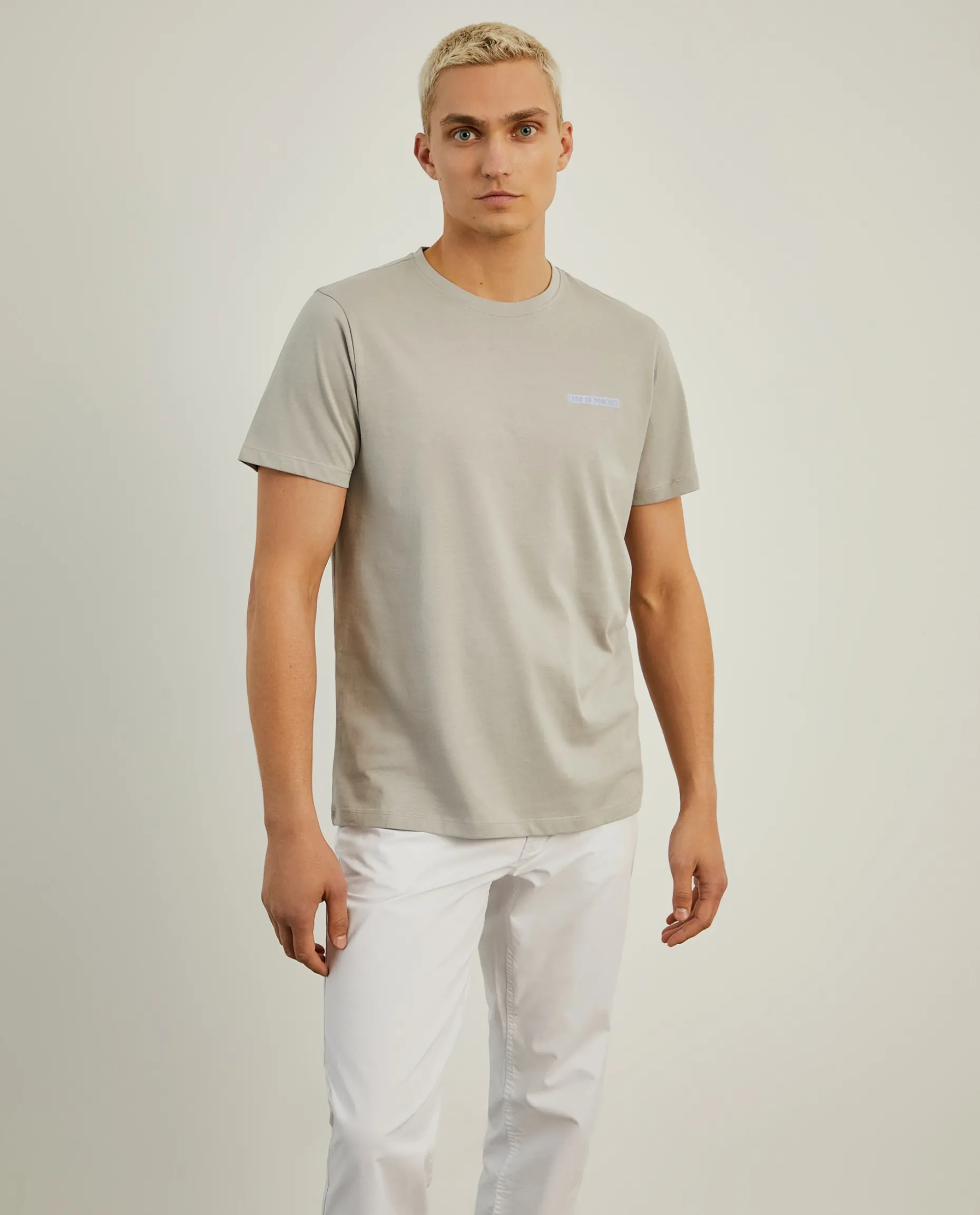 T-shirt de gola redonda 100% algodão