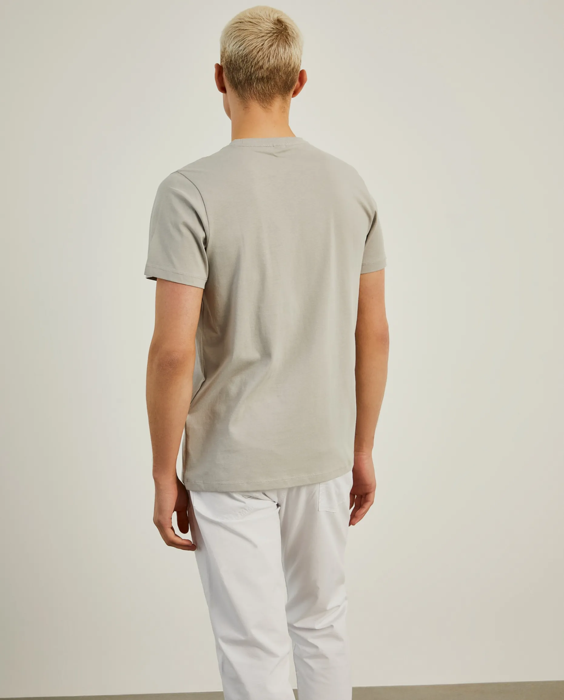 T-shirt de gola redonda 100% algodão