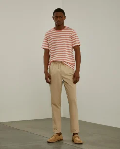 T-shirt de manga curta às riscas