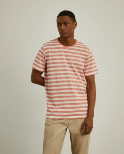 T-shirt de manga curta às riscas