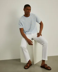 T-shirt de manga curta às riscas