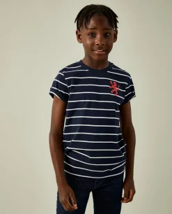 T-shirt de riscas 100% algodão