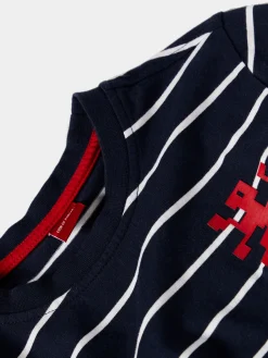 T-shirt de riscas 100% algodão