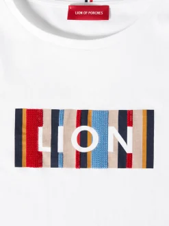 T-shirt manga curta com estampado