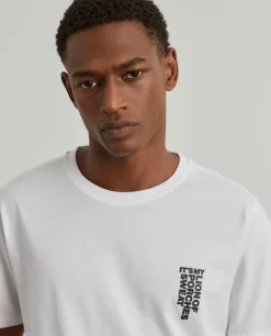 T-shirt manga curta de algodão