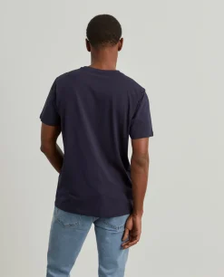 T-shirt manga curta de algodão