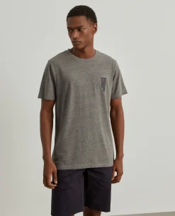 T-shirt manga curta de algodão