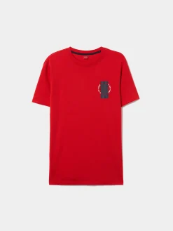 T-shirt manga curta em algodão