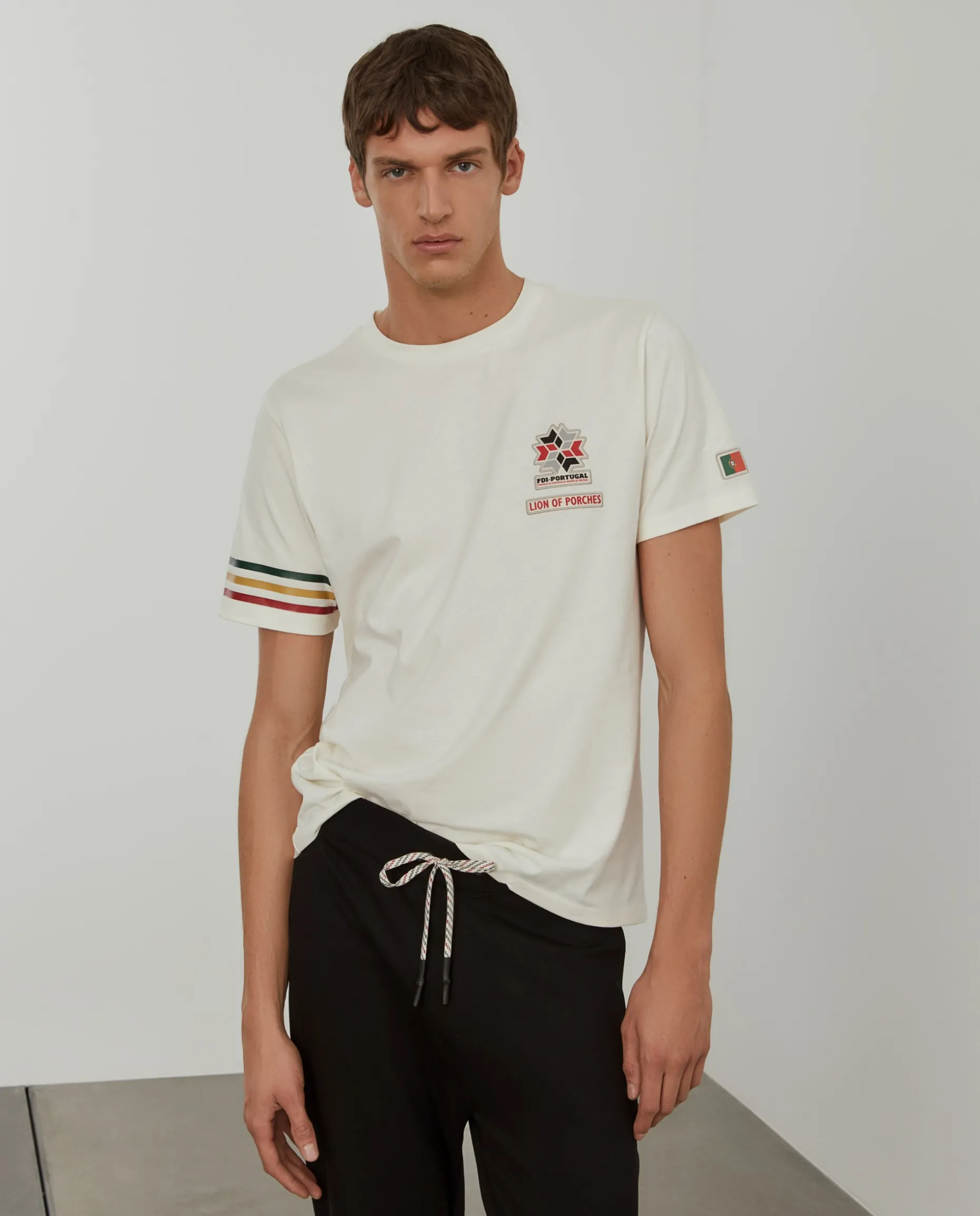 T-shirt masculina de algodão Lion x FDI