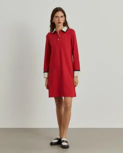 Vestido color block manga comprida