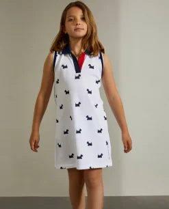Vestido com gola de polo