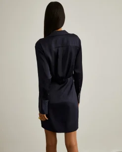 Vestido curto com drapeado