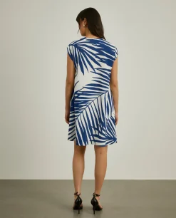 Vestido curto com folhas