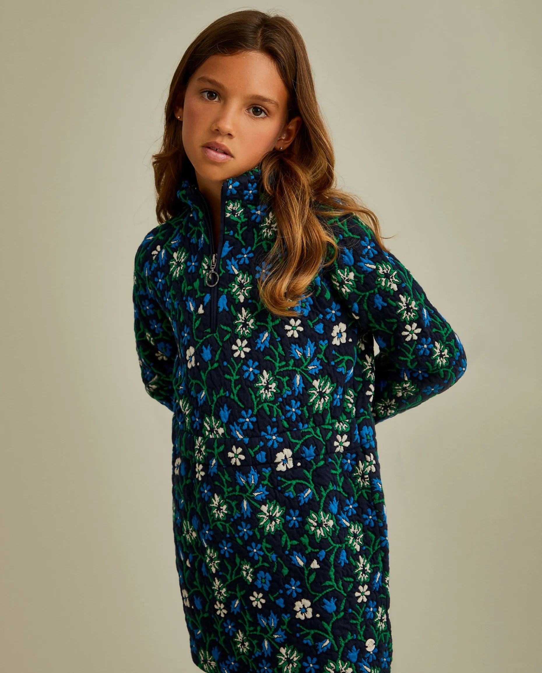 Vestido curto de flores