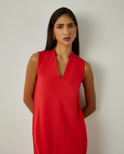 Vestido curto de malha sem mangas