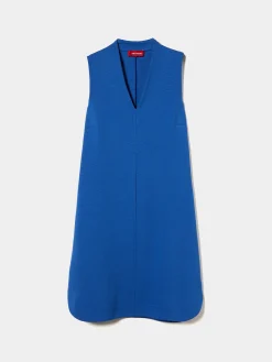 Vestido curto de malha sem mangas