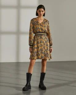 Vestido curto padrão animal