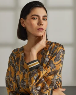 Vestido curto padrão animal