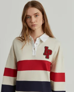 Vestido de malha às riscas