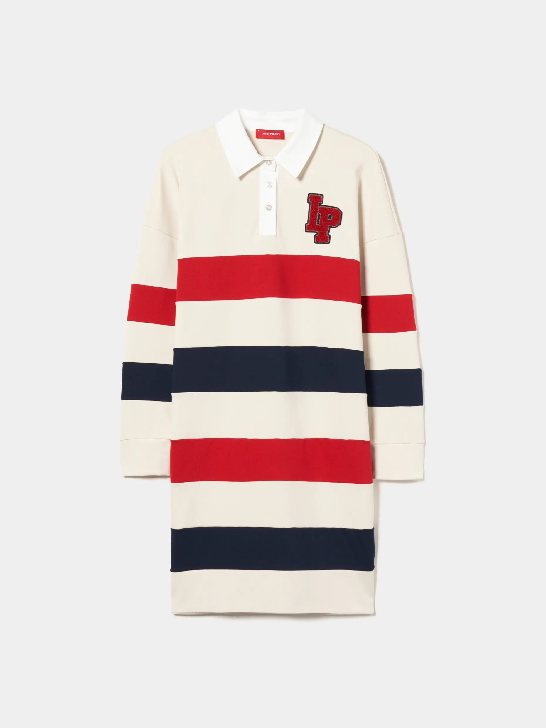 Vestido de malha às riscas