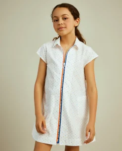 Vestido de manga curta com mini leões