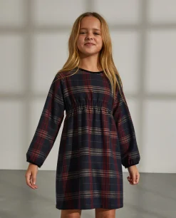 Vestido em padrão de xadrez