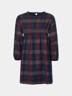 Vestido em padrão de xadrez