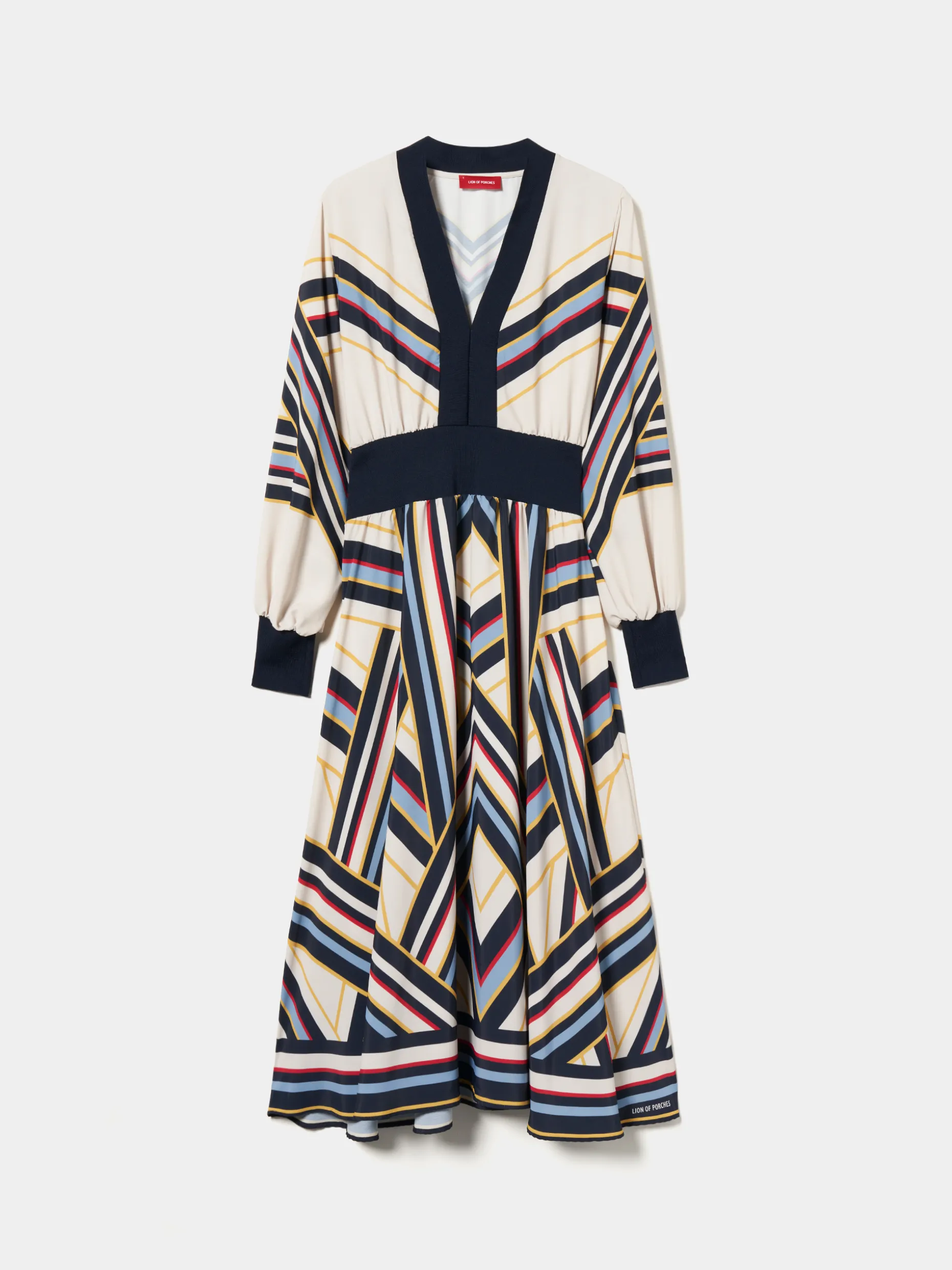 Vestido estampado manga comprida